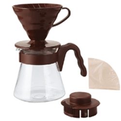 Hario zestaw V60 Pour Over Kit Brown – drip + serwer + filtry
